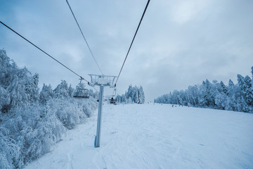 winter landscape in Predeal, Romania
