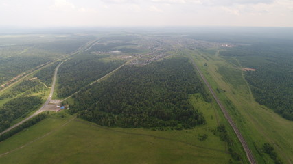 panoranic picture fon high flight made by dron