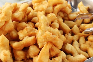 Deep fried dough stick delicious in market