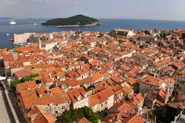 Naklejka na ściany i meble Aerial view of Dubrovnik