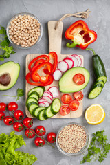 ingredients for bowl buddha