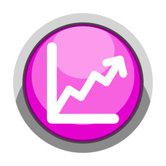 Success business graph on a button. Vector illustration design