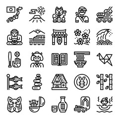 japan pixel perfect icons