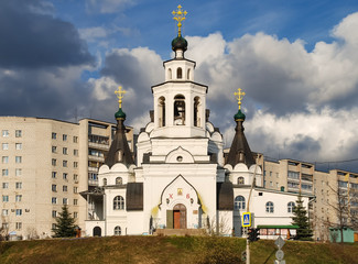 Modern church in the russian city