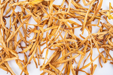 Daylily on white background