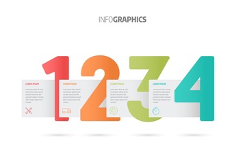 Process chart. Business data. Abstract element of chart, graph, diagram with 4 steps, options, parts, processes. Infographics design vector and marketing icons.