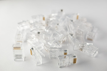 RJ-45. A group of connectors for ethernet UTP cable