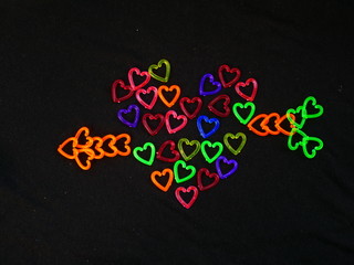 abstract background with hearts