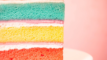 layer rainbow cake