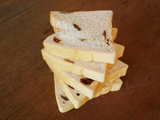 home made bread on wooden board