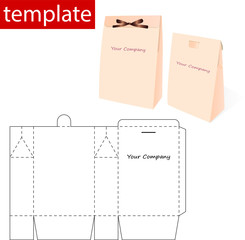 Retail Bag or Box with Die Cut Template.