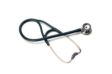 Stethoscope on white background for medical
