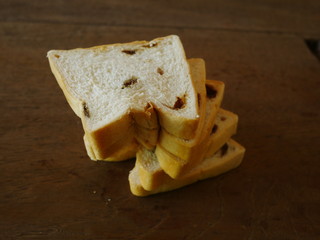 home made bread on wooden board