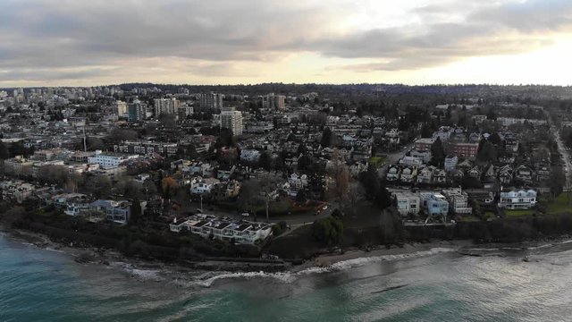 aerial drone flight from ocean to jericho