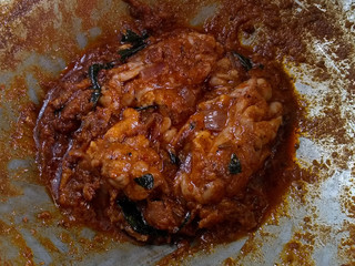 Lamb brain masala dish 