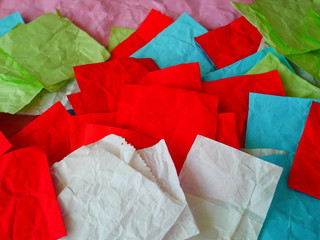 recycle paper background,pile of fabrics