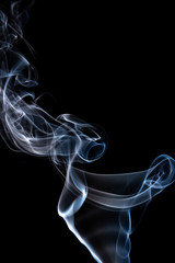 Abstract smoke isolated on dark background