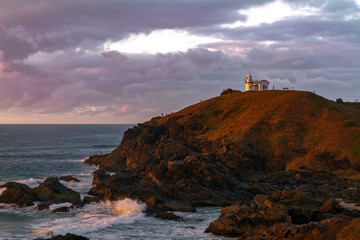 First light on the lighthouse