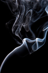 Abstract smoke isolated on dark background