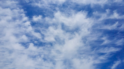 Beautiful blue sky in the afternoon, background