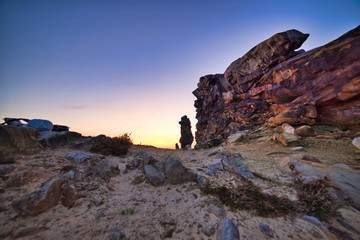 Fantastic sunset on the wall