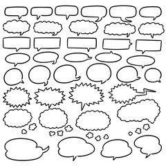 Fototapeta premium vector set of speech bubbles