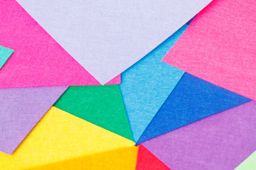 a set of colored sheets of felt, rainbow colors