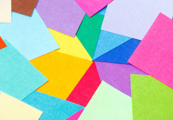 a set of colored sheets of felt, rainbow colors