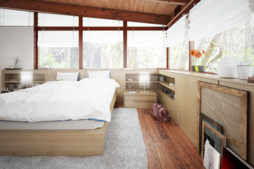 Patioausbau zum Schlafzimmer - 3d Visualisieurng 