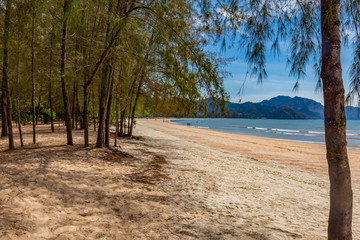 Fototapeta na wymiar Nopparat Thara Beach in the Midday, krabi Province, Thailand