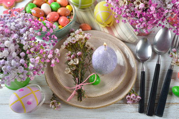 Obraz na płótnie Canvas Easter cutlery