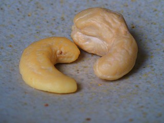 cashew nuts on plate