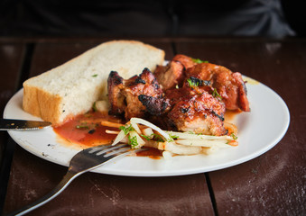 Shish kebabs - grilled meat and vegetables