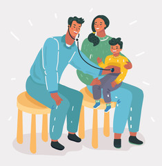 Medical examination of a child.