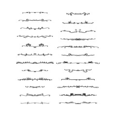 set of calligraphic design elements