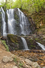 Landscape of Koleshino waterfalls cascade in Belasica Mountain, Novo Selo, Republic of North Macedonia