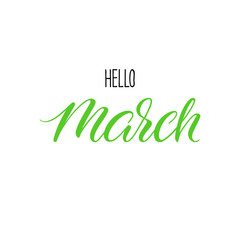 Hello march calligraphy