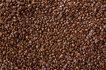 Roasted coffee beans, can be used as a background