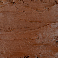 Chocolate ice cream texture. Top view.