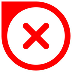 Reject circle logo