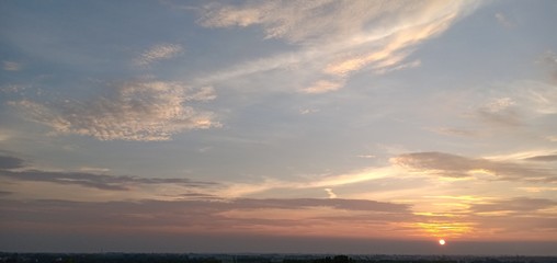 Beautiful clouds  with sunset!