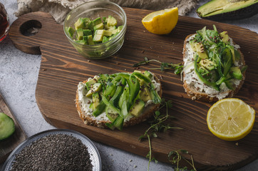 Homemade healthy avocado cheeese bread