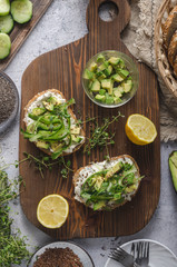 Homemade healthy avocado cheeese bread