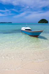 Beautiful beach in Mantanani island Borneo Malaysia