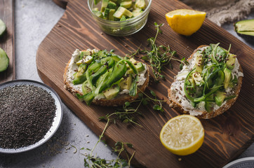 Homemade healthy avocado cheeese bread
