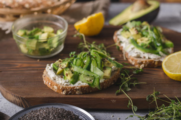 Homemade healthy avocado cheeese bread