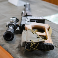 The old Soviet Dragunov sniper rifle