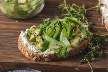 Homemade healthy avocado cheeese bread