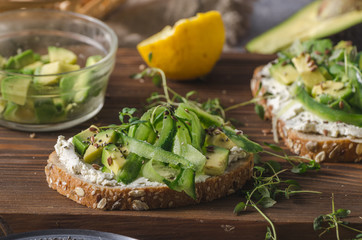 Homemade healthy avocado cheeese bread