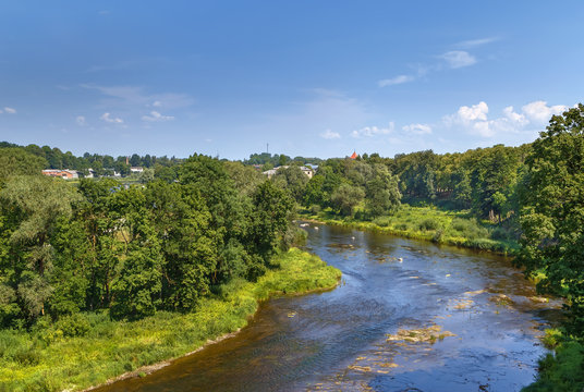 View of Memele river, Latvia